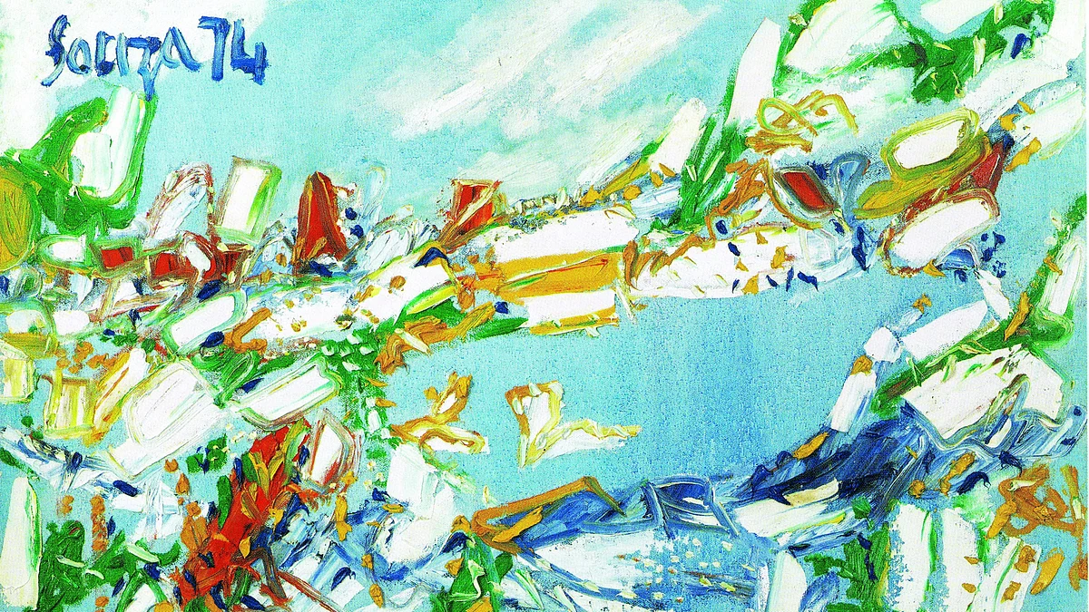 F.N. Souza
The Lake, 1974
Oil on canvas board
20h x 30w in