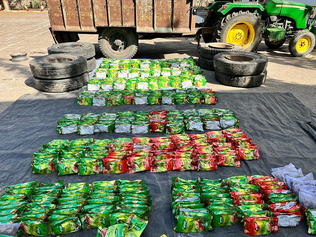 MP: 161 kg poppy straw powder packed in tea packets seized from truck tyres in Neemuch