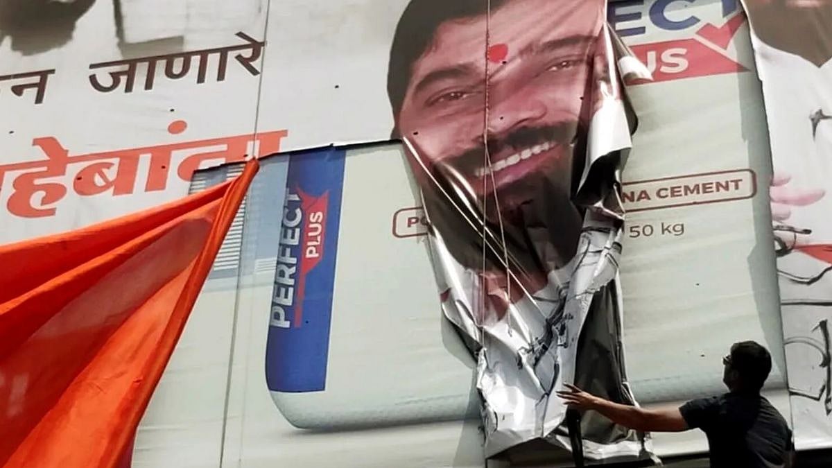 Thane News: 5 booked for tearing banner put up by CM Eknath Shinde in Kalwa 