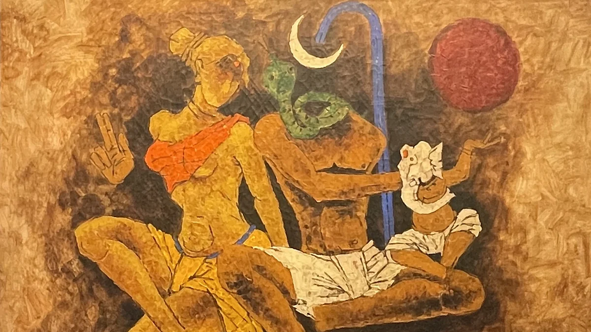 M.F. Husain
1977
Oil on canvas
42h x 54w in