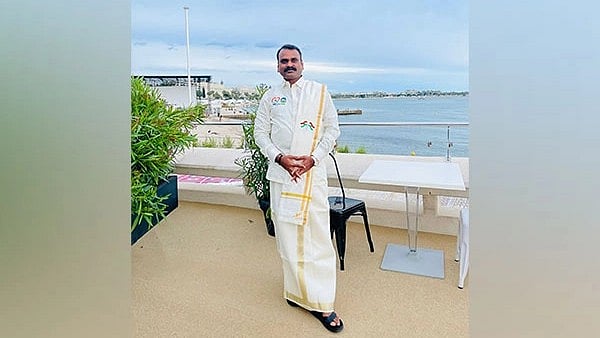 Cannes 2023: Union Minister Murugan stuns with traditional attire, wears 'Veshti' & shirt with Tricolour on the red carpet