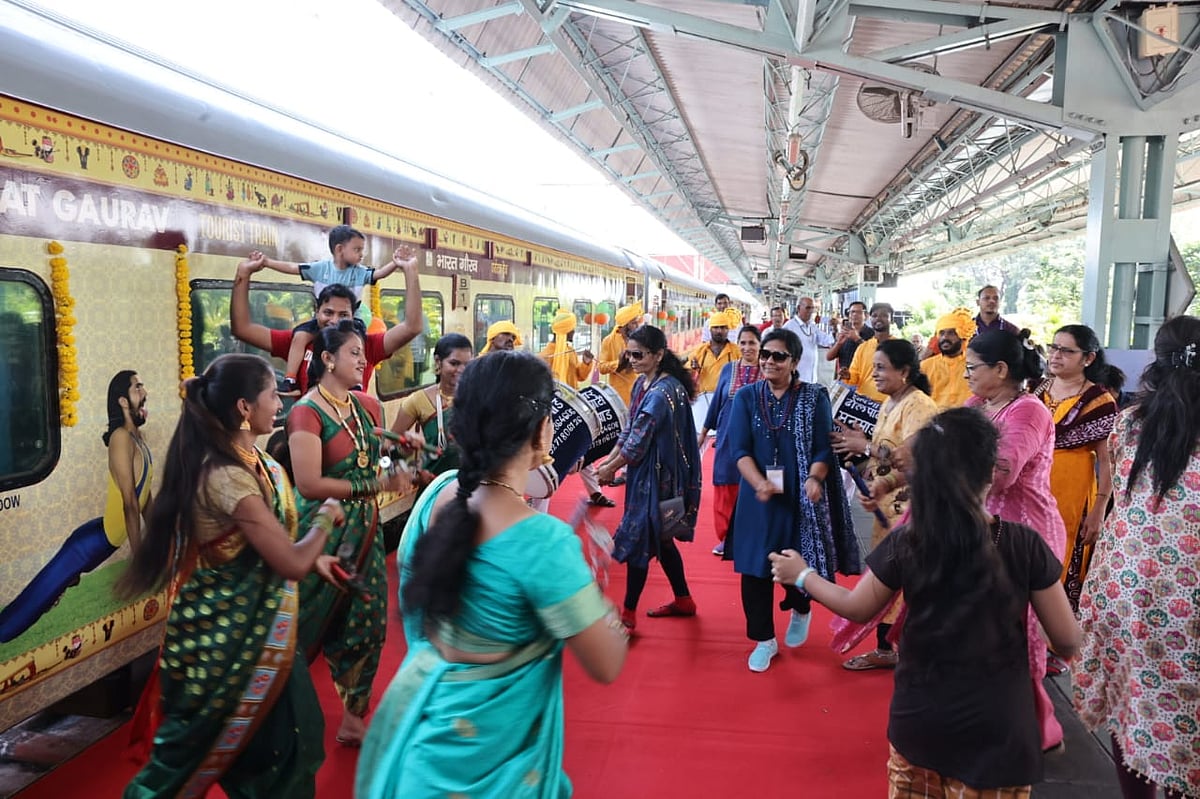 Festive flag off for the train