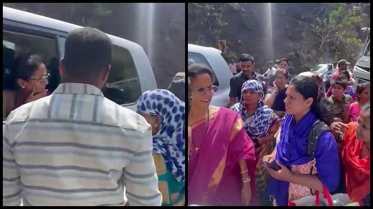 NCP MP Supriya Sule displays empathy, helps passengers stranded on Katraj Ghat route