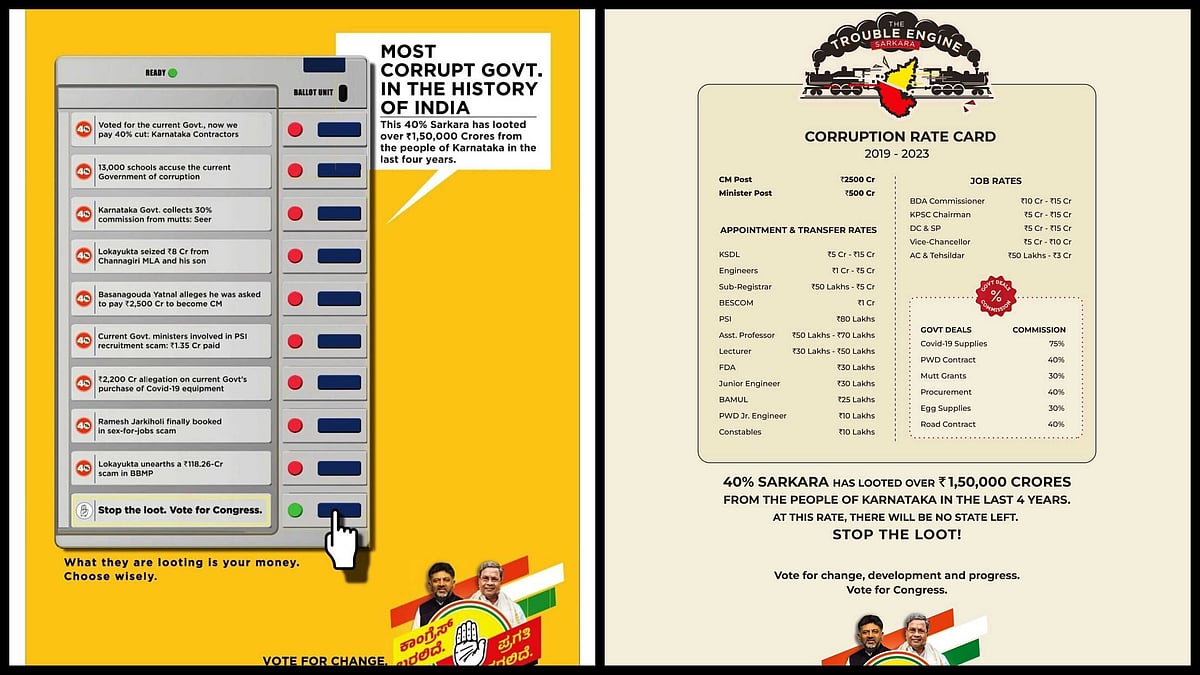 Karnataka Elections 2023: EC sends notice to Congress over advertisement on BJP's graft 'rate card' 