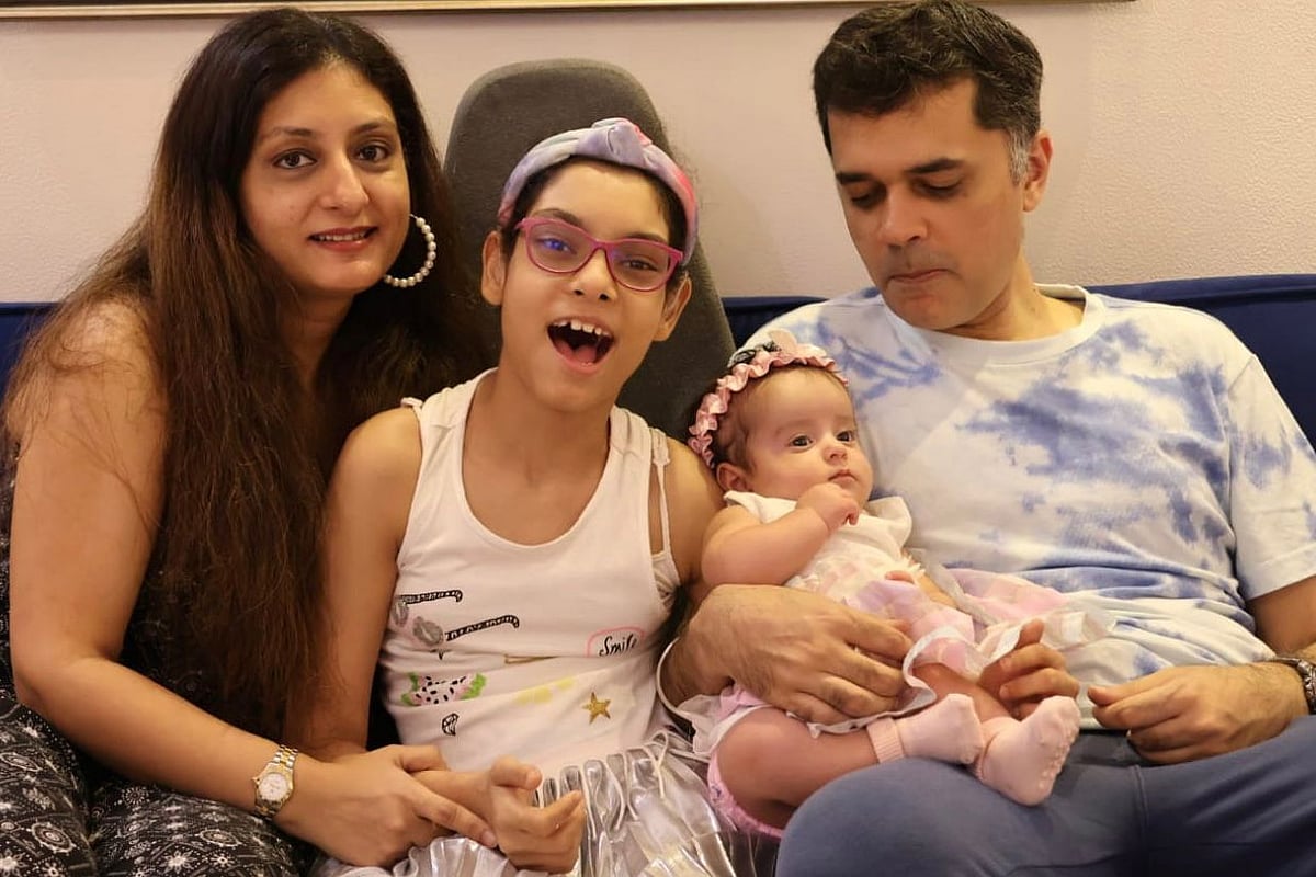 Amaira Jagtiani with her family.