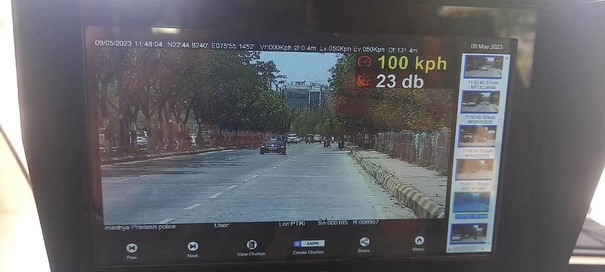 Indore: 12 vehicles fined for speeding