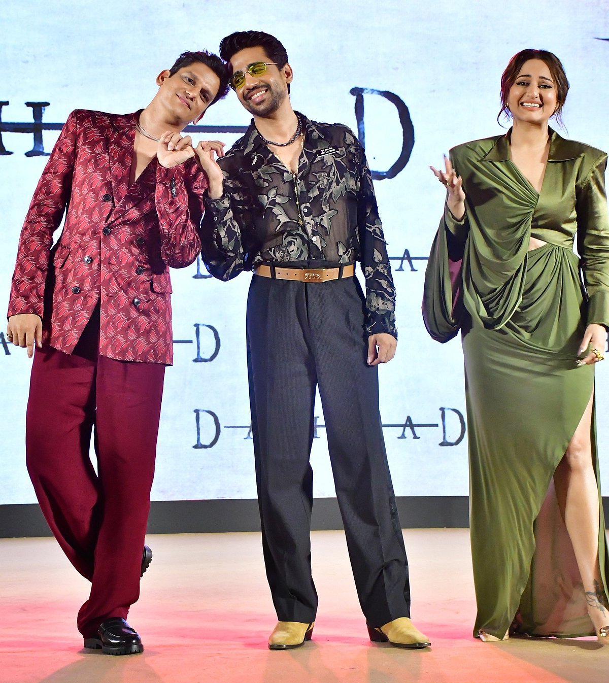 (l-r) Vijay Varma, Gulshan Devaiah, Sonakshi Sinha