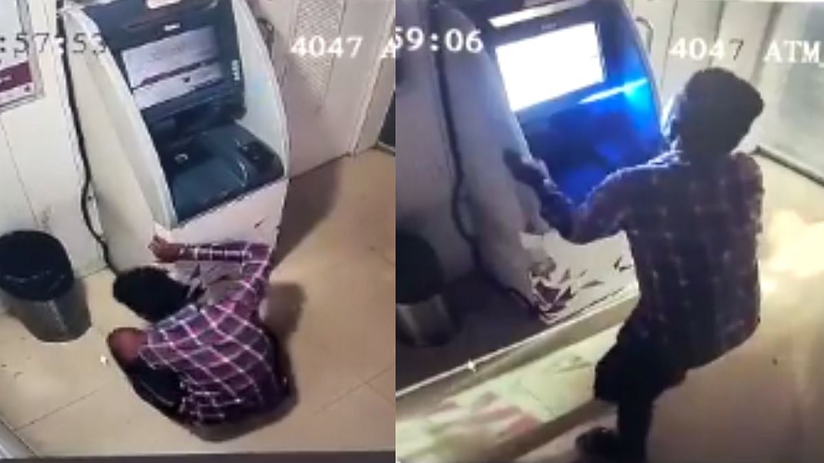 WATCH: Robber breaks into Thane bank's ATM; caught by cops within minutes