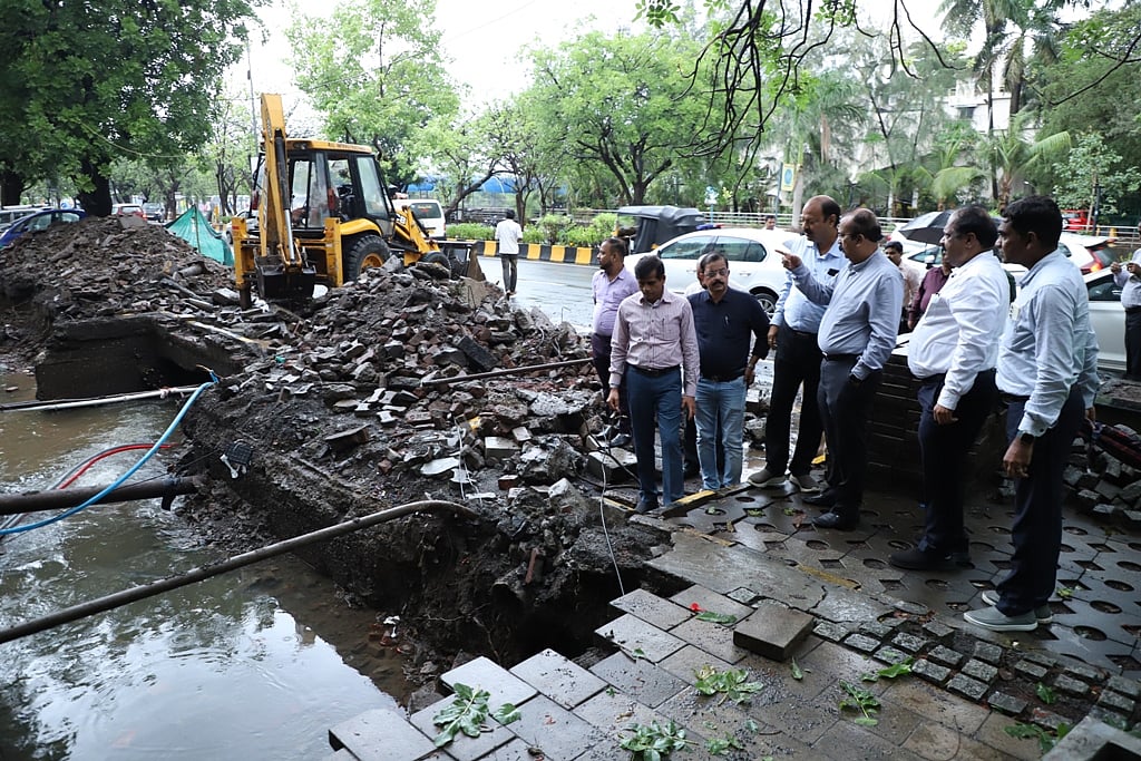NMMC Chief taking stock of rain-affected areas