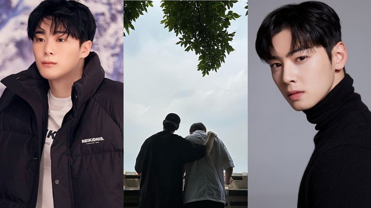 ASTRO members Cha Eun-woo, Sanha visit late Moonbin's new memorial