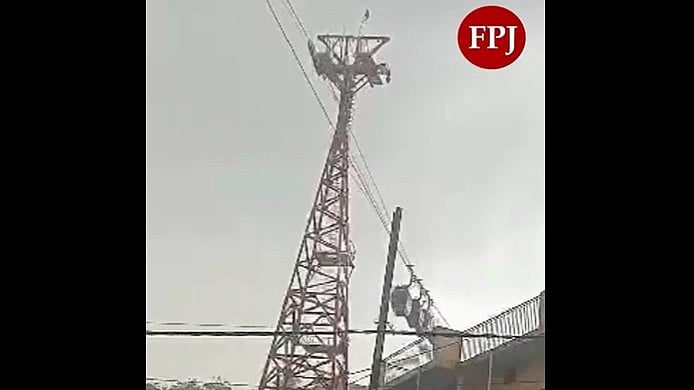 Six rescued in MP's Dewas after ropeway car gets stuck midway due to storm