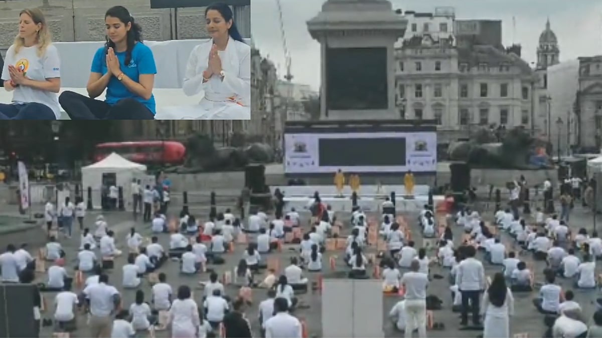London: People Perform Yoga Ahead Of International Day Of Yoga