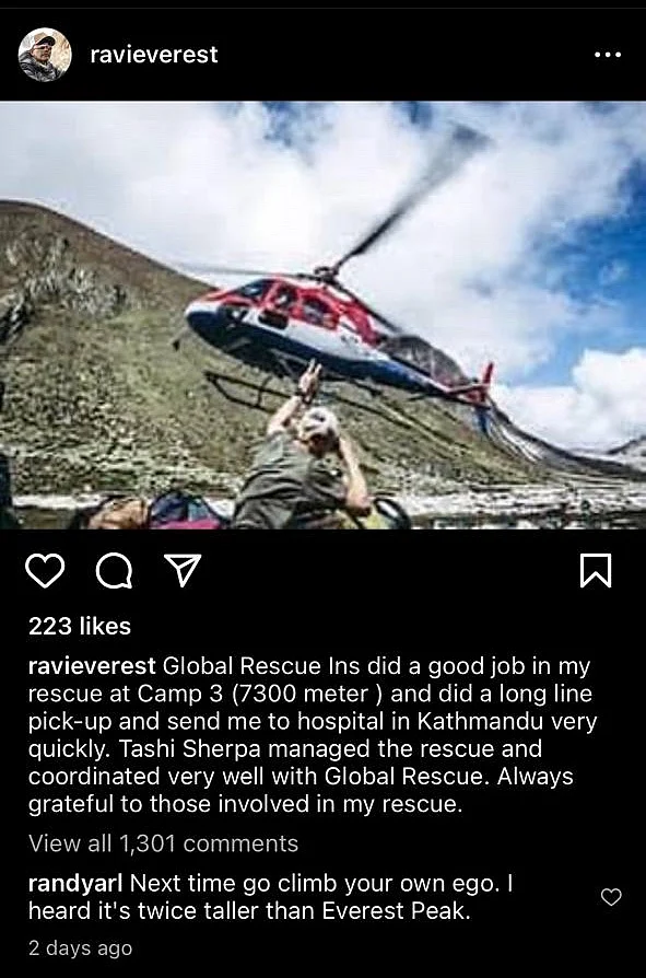 The post that drew backlash from people