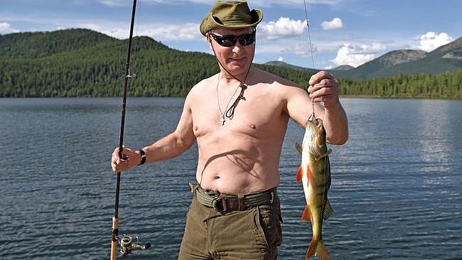 Russian Opposition Posts Picture Of Shirtless Putin With ‘Breasts’ On Twitter, Later Says 'Account Hacked'
