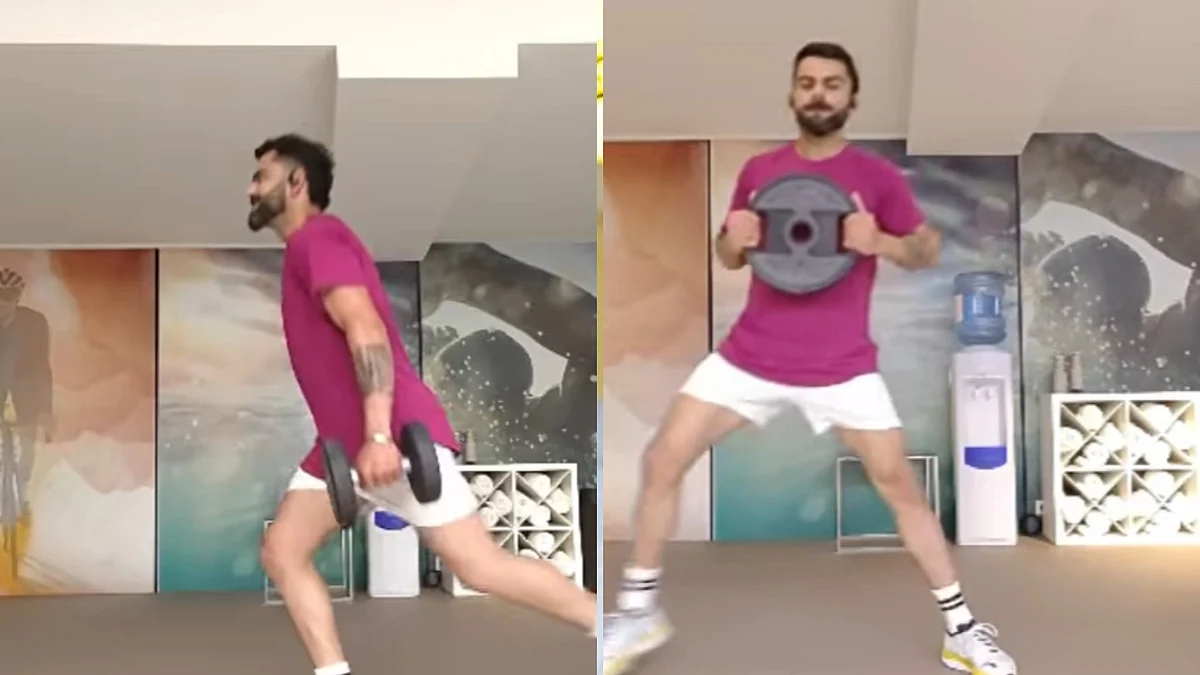 Virat Kohli working out at the gym. | (Credits: Instagram)