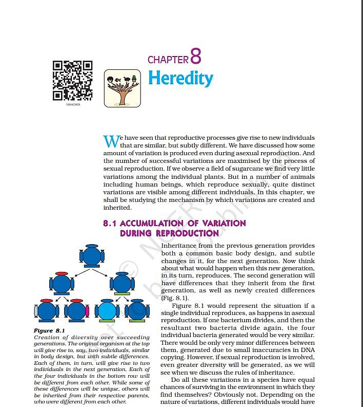 Class 10th textbook of NCERT has Heredity chapter.