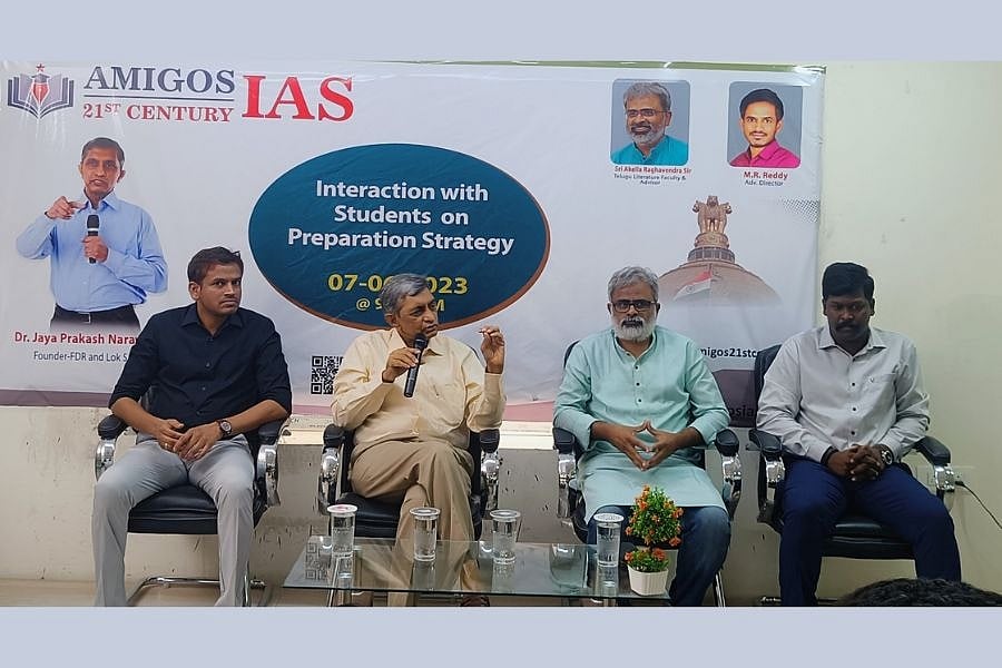 Amigos 21st Century IAS Academy Hosts a Successful Interaction with Dr. Jaya Prakash Narayan on...