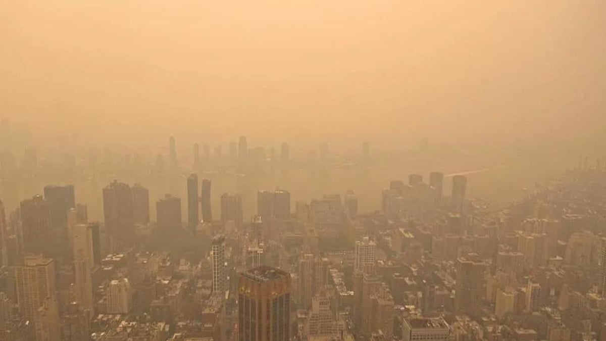 New York City’s air is currently more polluted than most of the world’s major cities as thick smoke from Canadian wildfires burning hundreds of miles away
