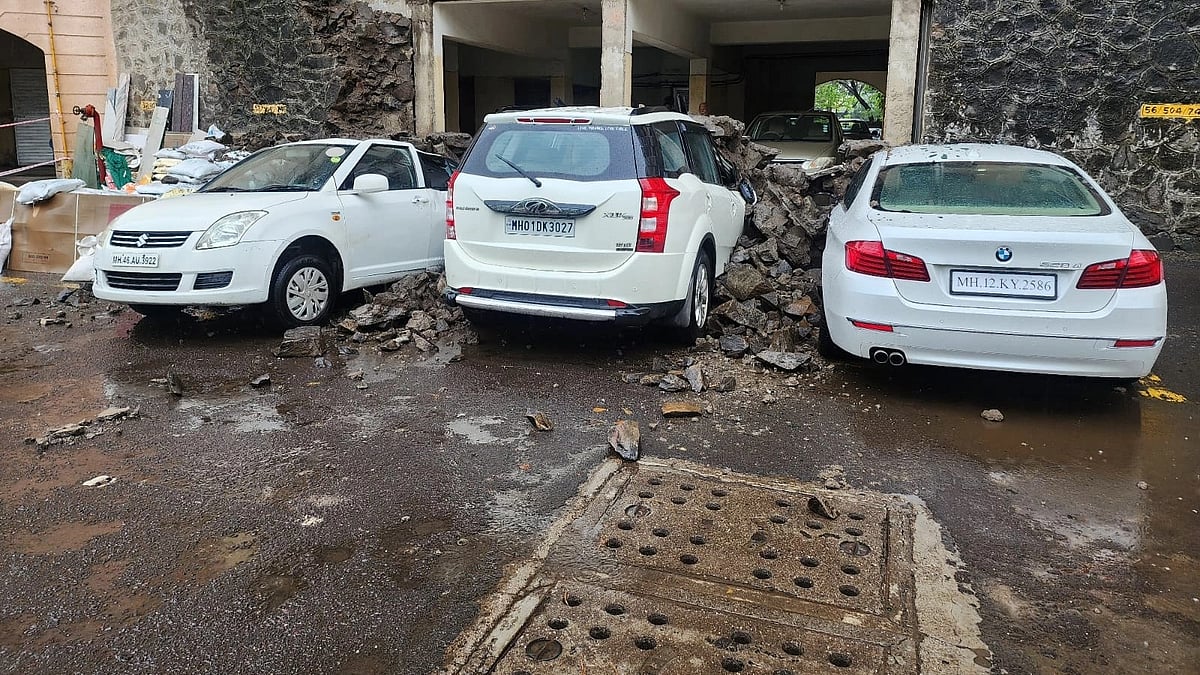 Navi Mumbai: Five Cars Damaged During Heavy Rainfall; None Injured