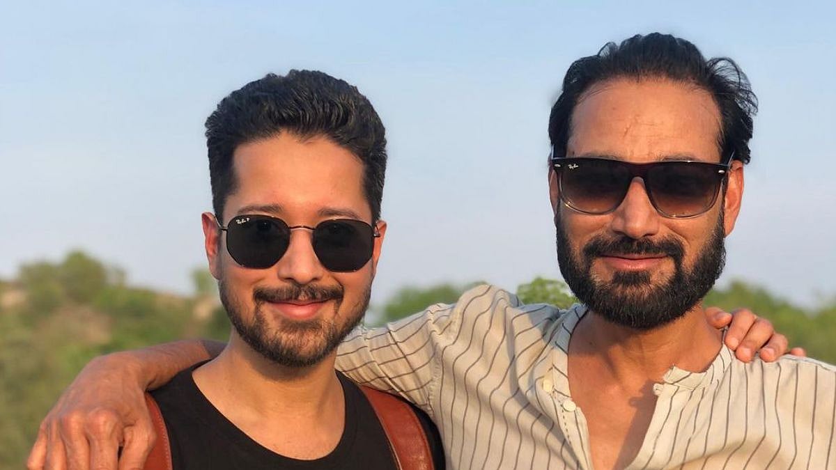 Rajat Barmecha with his father Vicky Barmecha