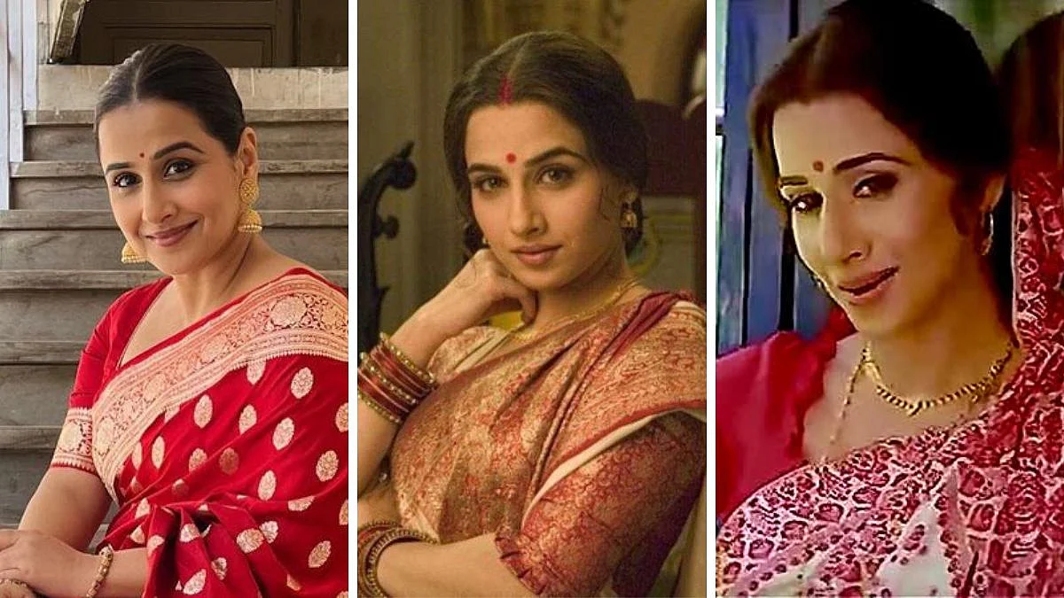Vidya Balan Radiates Major Parineeta Vibes In Red Saree: SEE PHOTOS
