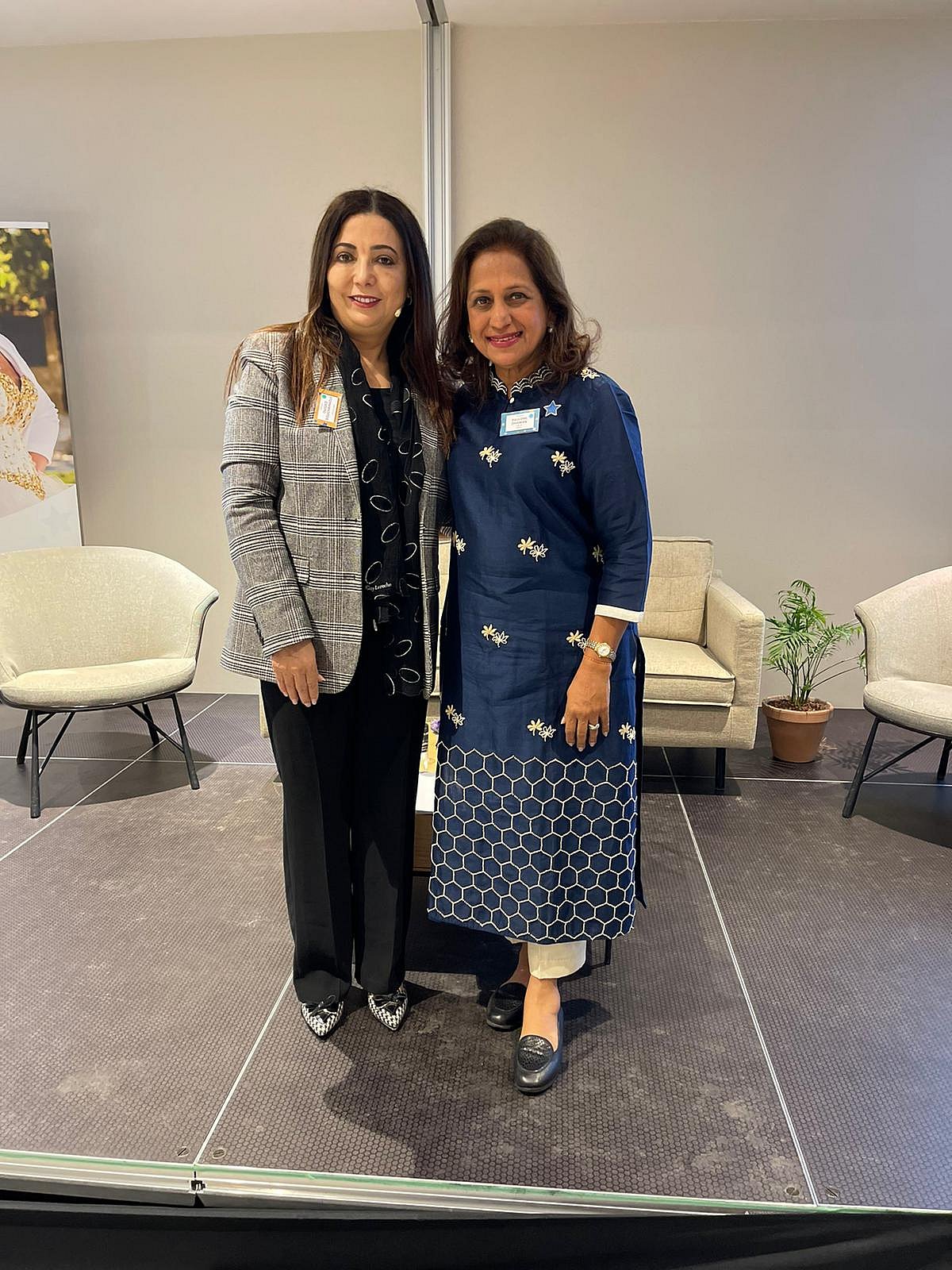 Paulomi Dhawan with Nobel laureate Ouided Bochamaoui