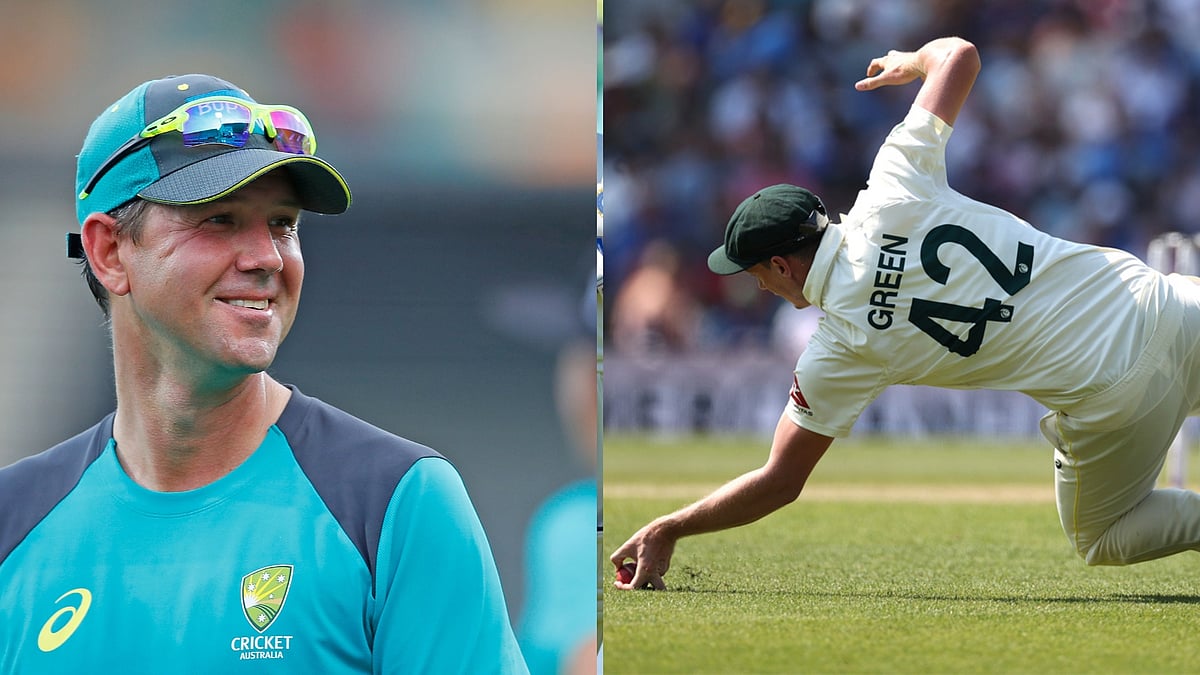Ricky Ponting and Cameron Green. | (Credits: Twitter)