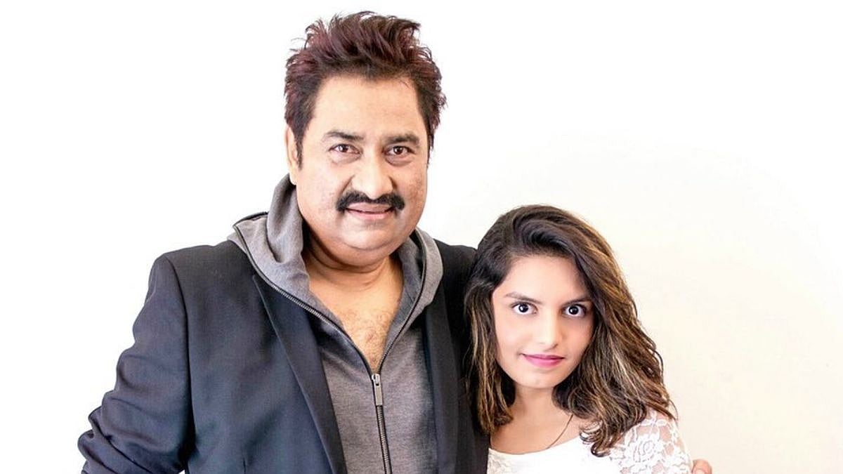 Shannon K with her father and singer Kumar Sanu
