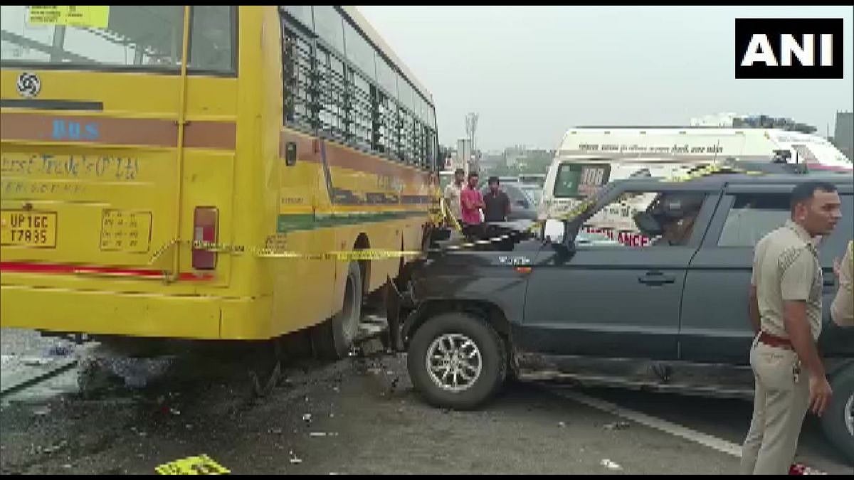Caught On CCTV: 6 Killed In Horrific School Bus-SUV Crash On Delhi-Meerut Expressway, 2 In Critical Condition