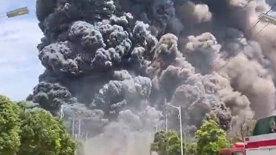 Massive Explosion At Chemical Factory In China