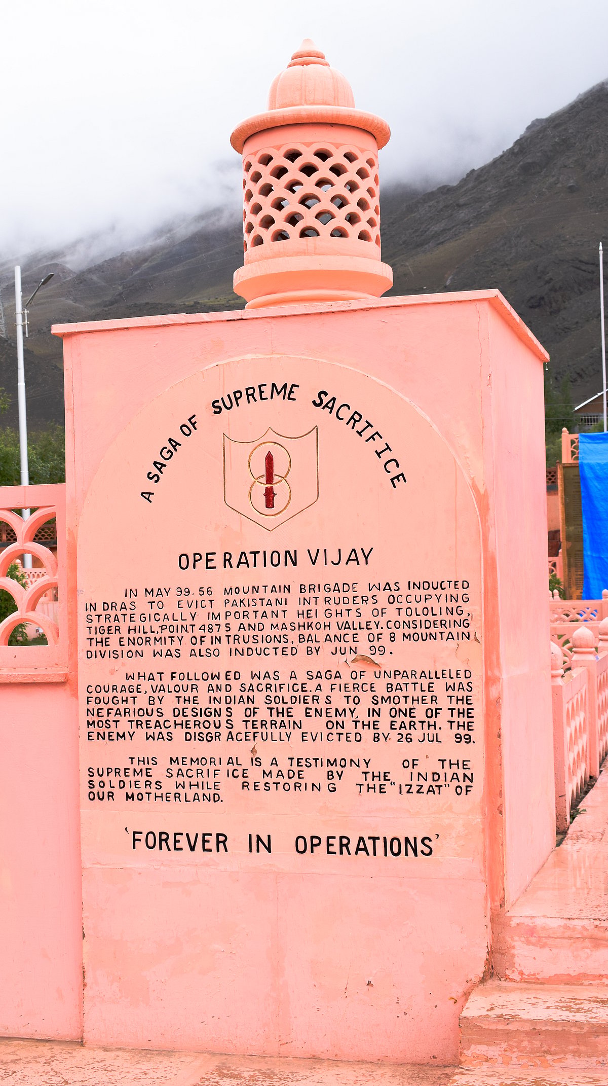 The Kargil war memorial.