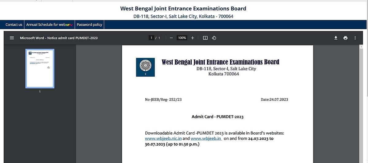 WBJEE 2023