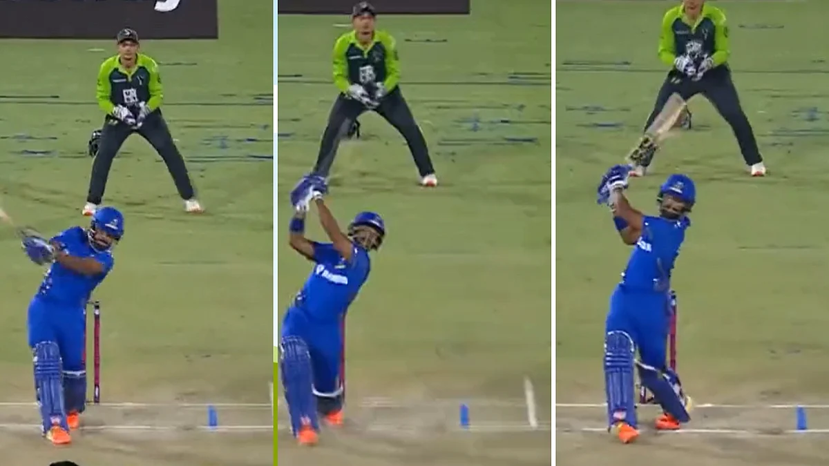 Nicholas Pooran left Dwaine Pretorious dazed. | (Credits: Screengrab)