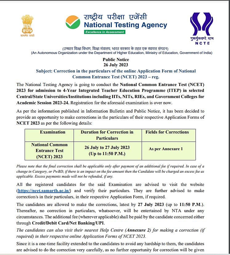 Official Notice