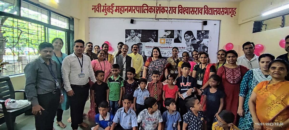 Over a thousand hearing aids have been made available across various cities, with 64 being distributed to hearing-impaired students in Navi Mumbai through this initiative.