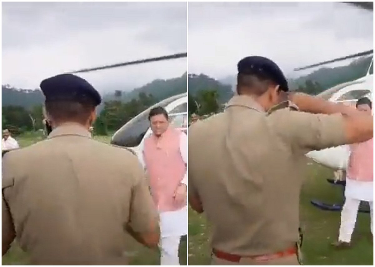 Uttarakhand Cop Faces Action After Video Of Him Saluting CM Dhami While Talking Over Phone Goes...
