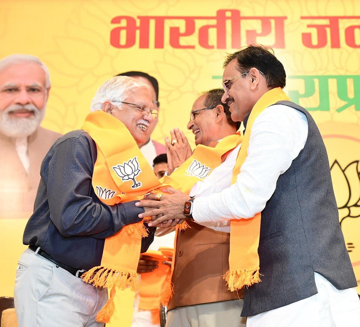 Bhopal: 3 Retired IAS Officers, Retired Judge Among Others Join BJP | FP Photo