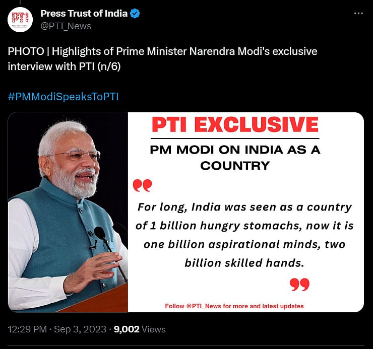 PM Narendra Modi Interview To PTI: Full Transcript