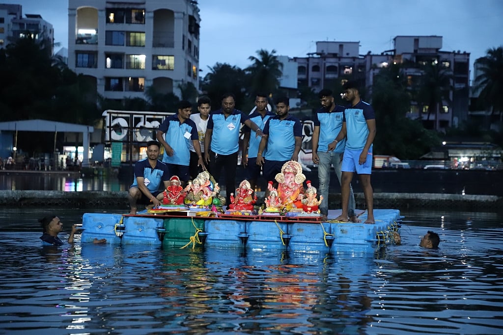 The immersion of one-and-a-half-day old statues of Lord Ganesh was completed in a devotional atmosphere on September 19.