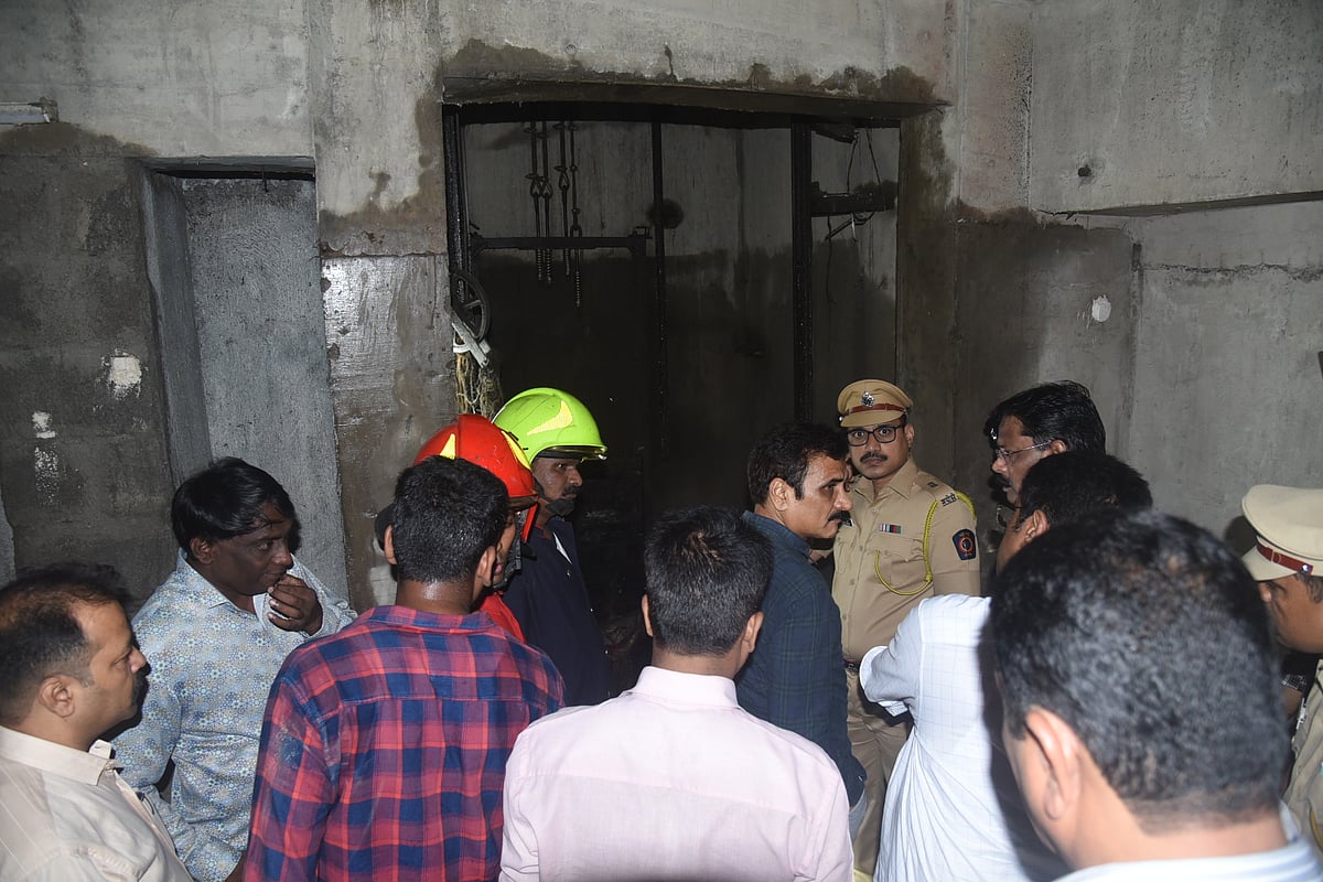 Police at the accident site