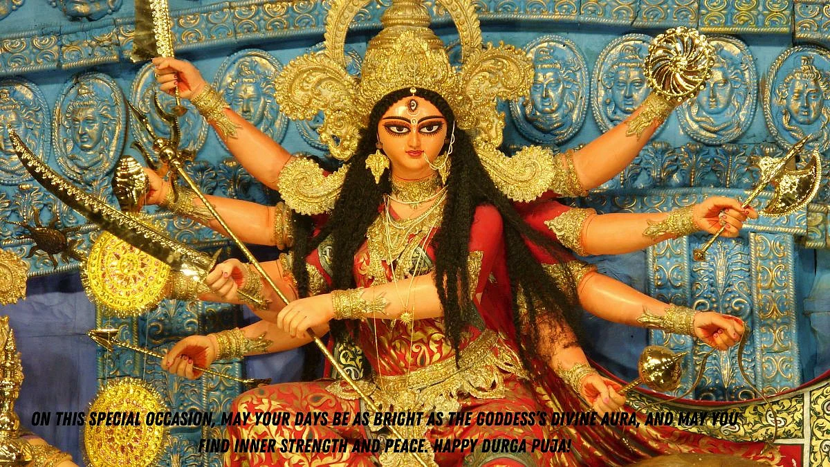 On this special occasion, may your days be as bright as the Goddess’s divine aura, and may you find inner strength and peace. Happy Durga Puja!