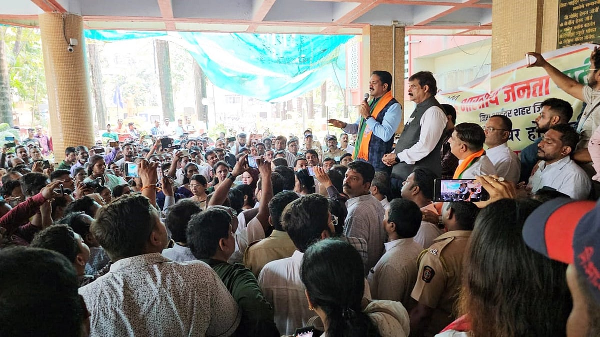 Mira-Bhayandar: BJP Stages Protest Against Removal Of 660 Security Guards Outsourced By MBMC