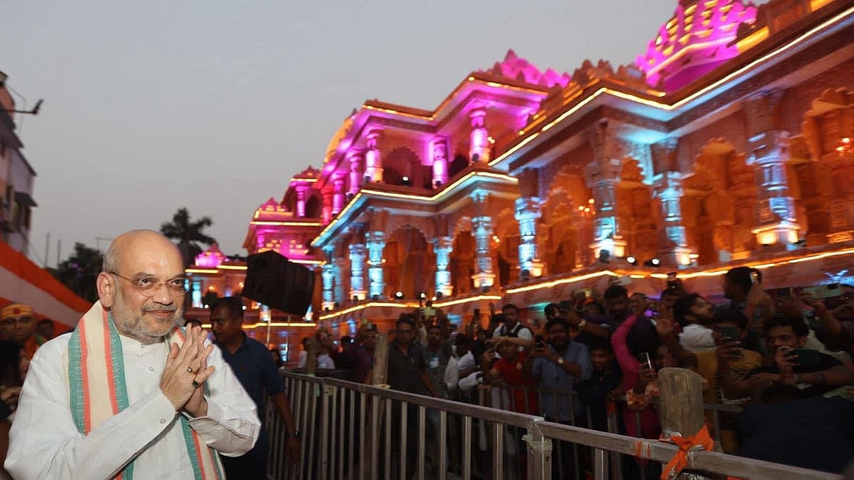 West Bengal: Amit Shah Inaugurates Ram Mandir-Themed Pandal In Kolkata