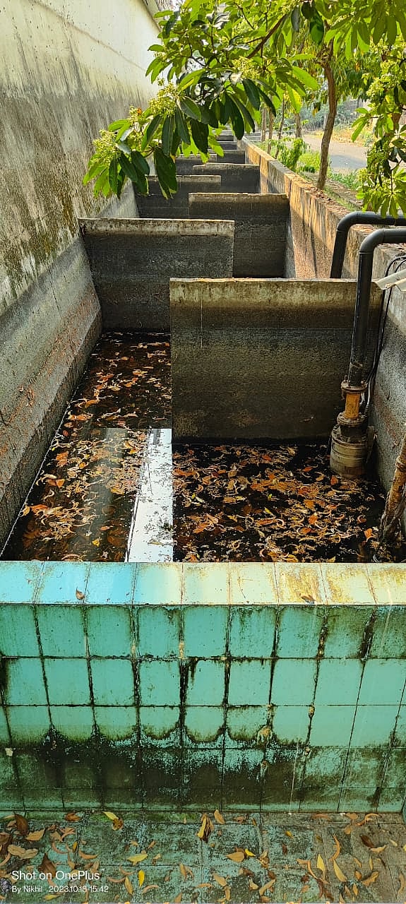 Ghansoli STP treated water carrying channels dry