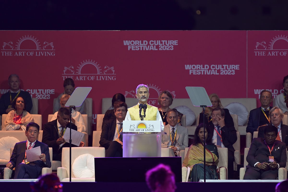 Honorable S. Jaishankar, Minister of external affairs of India at the 4th Edition of The Art of Living's World Culture Festival 2023