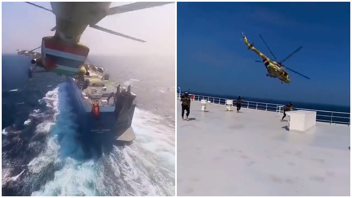 Houthi Rebels’ Helicopter Used To Hijack Cargo Ship In Red Sea Had Palestinian Flag; Watch Video