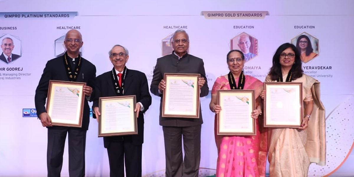 Qimpro Felicitates Leaders In Education, Healthcare, Business Space; Nadir Godrej, Samir Somaiya Among Awardees