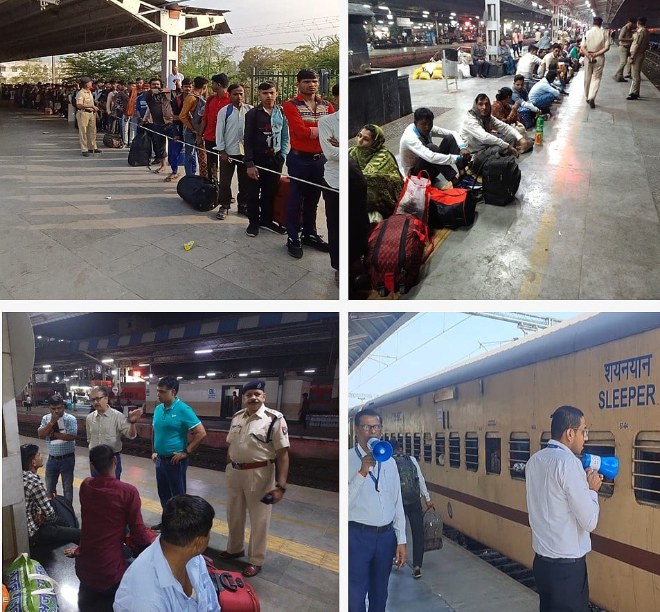Crowd Management measures at various stations over WR