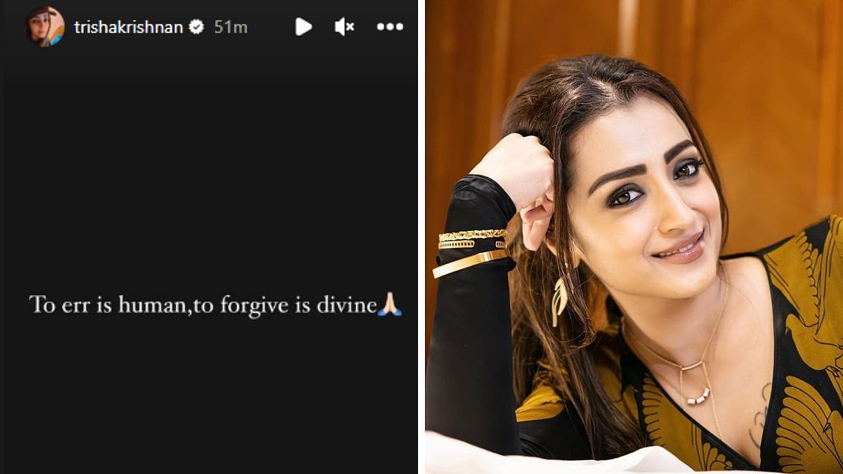 Trisha Krishnan Suggests 'To Forgive Is Divine'. Is She Willing To Forgive Mansoor Ali Khan For His Rape Comment?