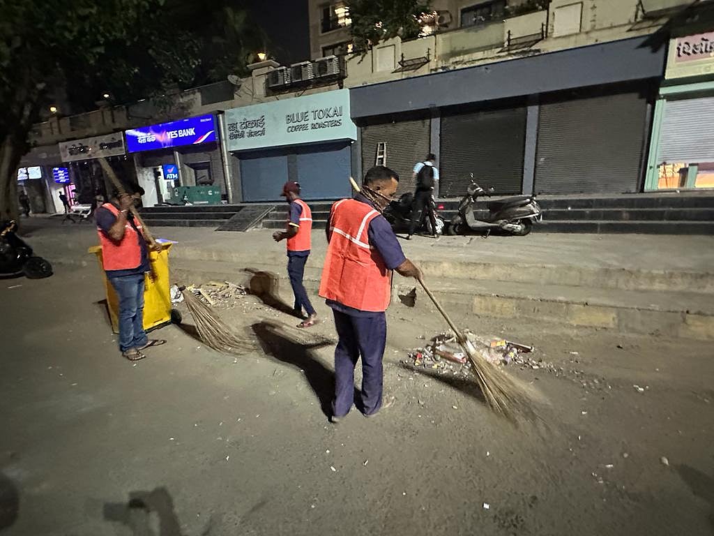 NMMC cleaned all trash soon after the Diwali celebration